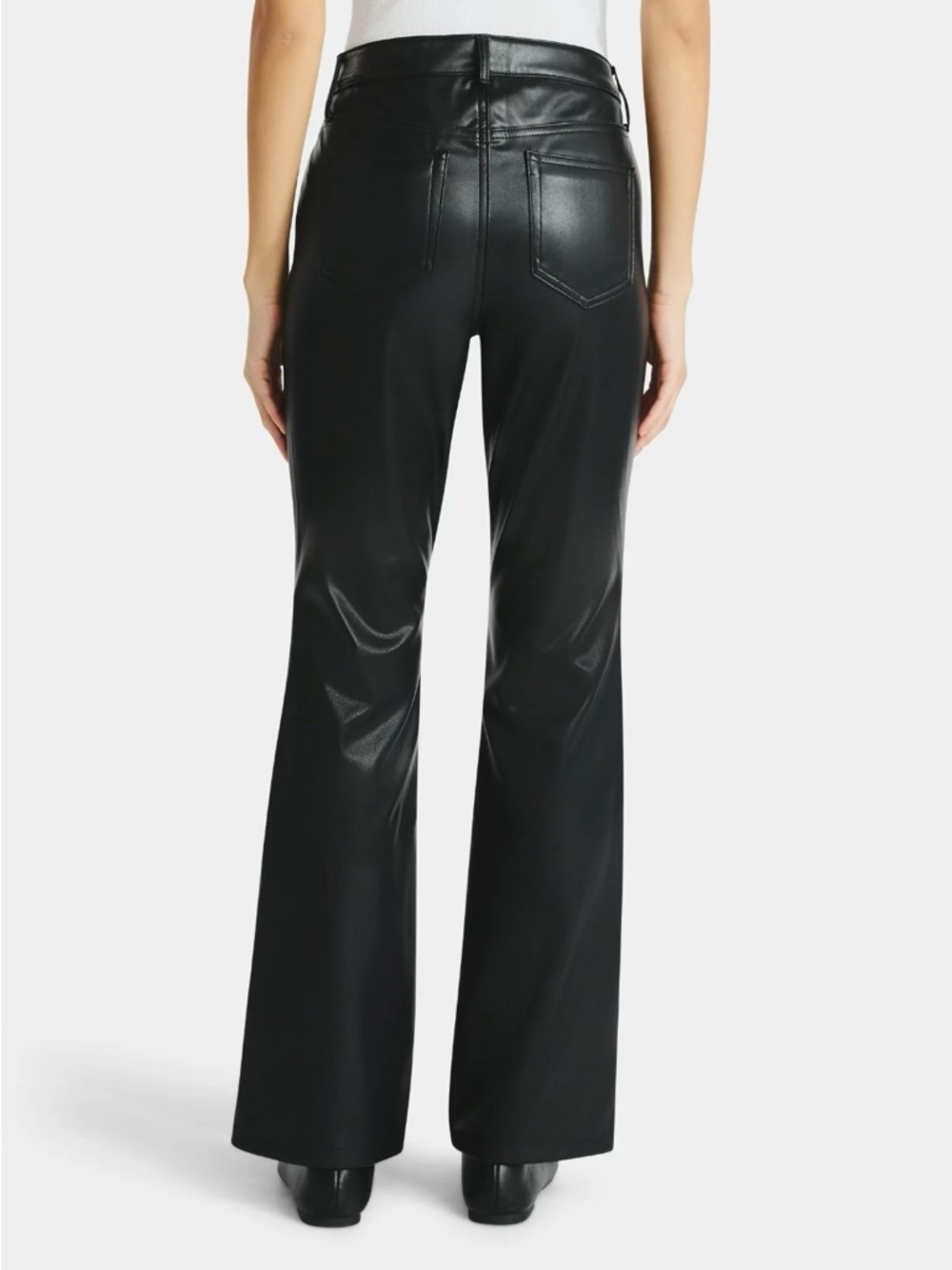 NWOT - Faux Leather Baby Bootcut Pants. - Picture 4 of 5